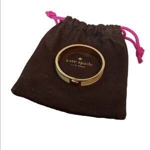 KATE SPADE BINGLE BRACELET ( CREAM & GOLD)